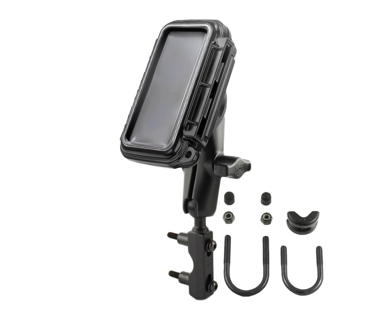 RAM Aqua Box con soporte para depósito de freno/embrague para dispositivos peque