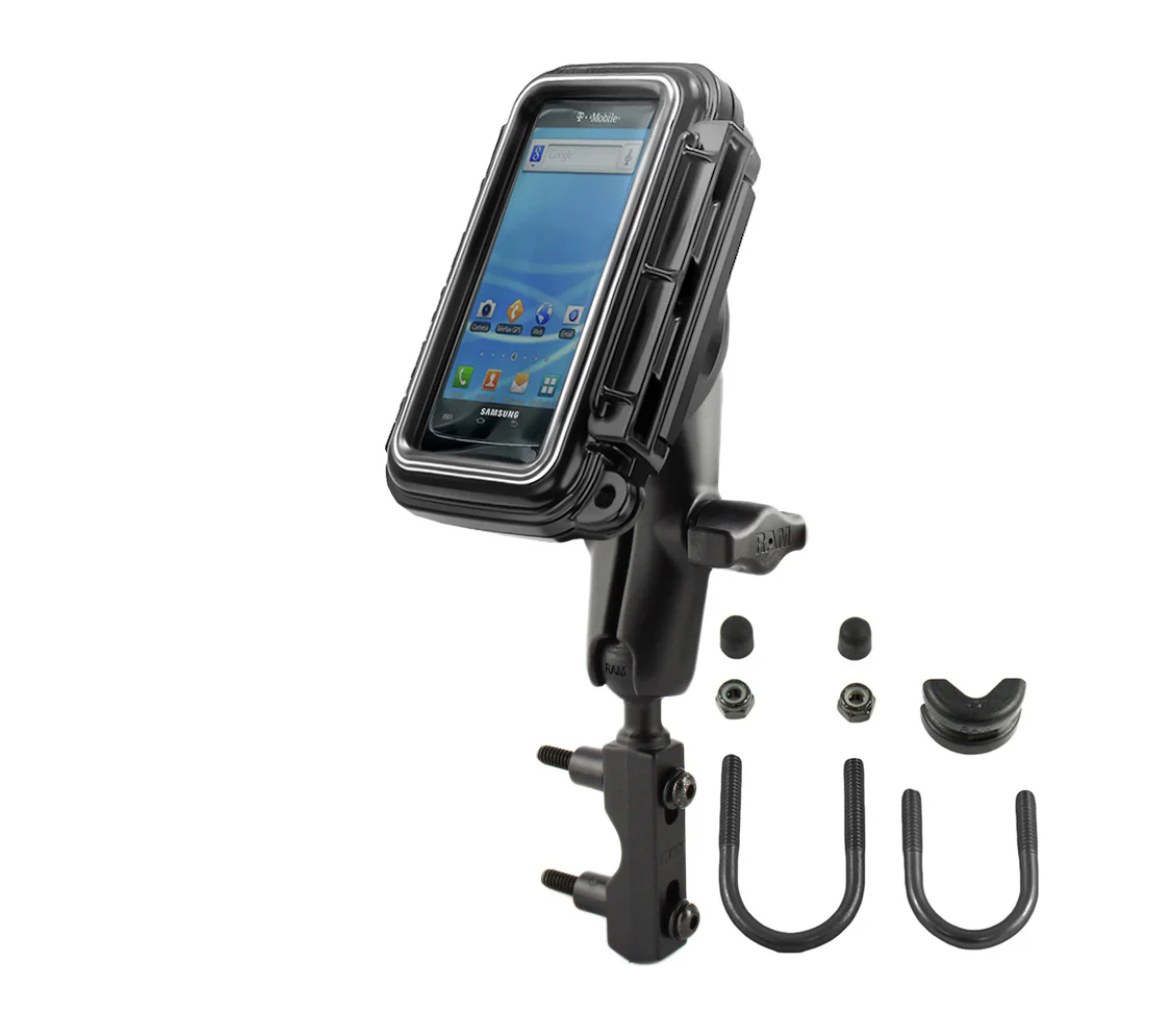 RAM Aqua Box con soporte para depósito de freno/embrague para dispositivos peque