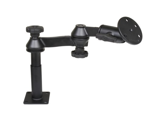 RAM Tele-Pole con 4" y 5" Poles, Brazos Oscilantes y Placa Redonda Grande