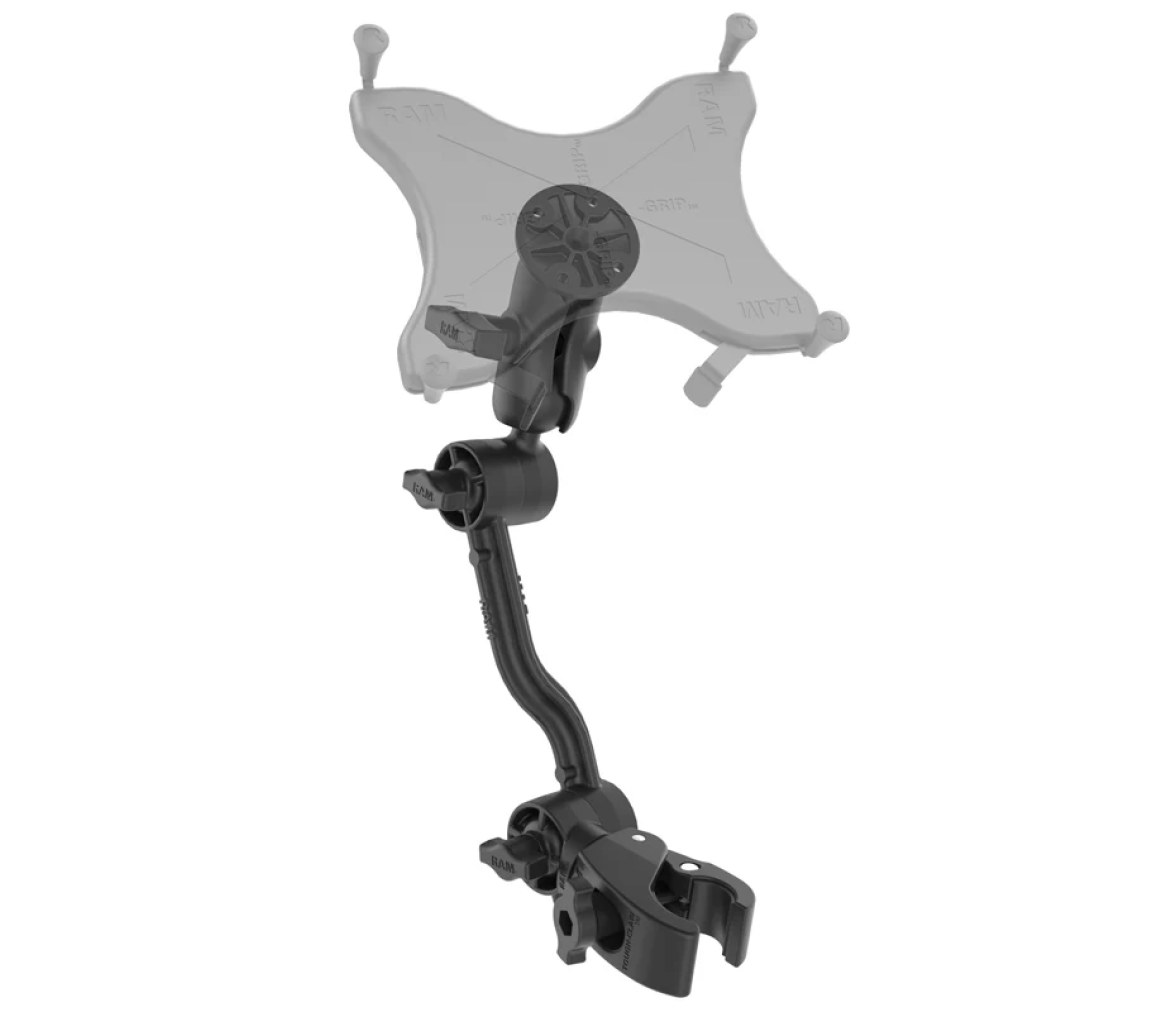 RAM Tough-Claw con brazo de extensión con trinquete y montaje de bola doble