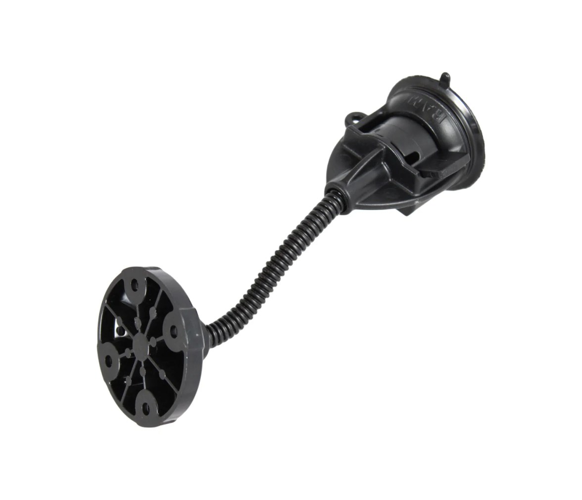 RAM Ventosa con sistema Twist-Lock, brazo flexible RAM de 4" y placa redonda