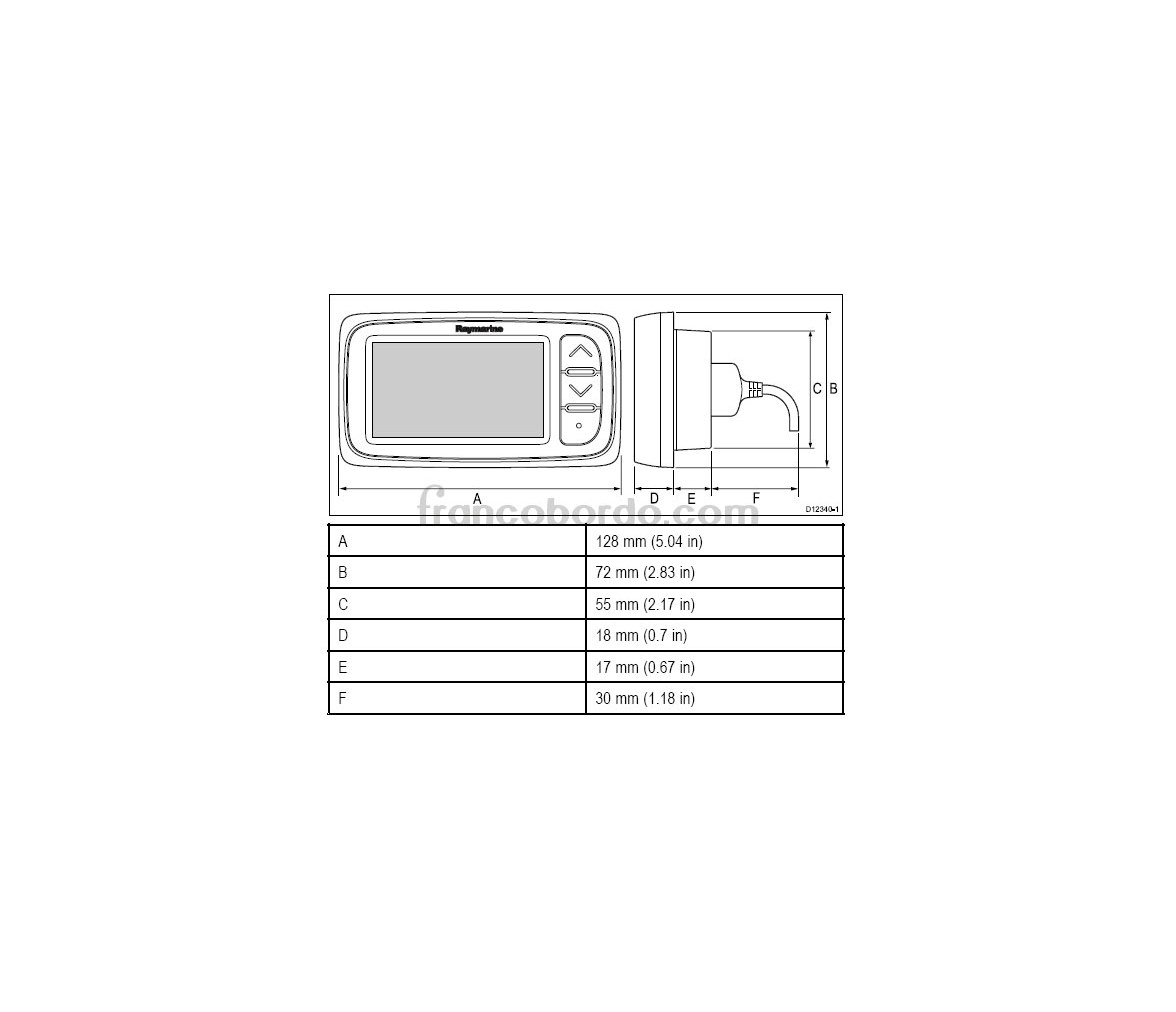 Raymarine Instrumento Bidata i40
