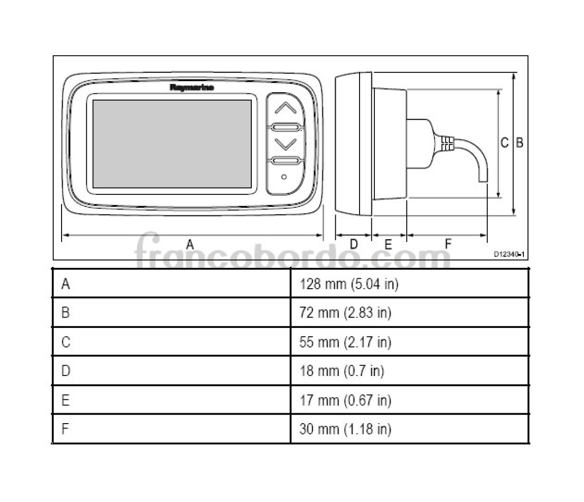 Raymarine Instrumento de Corredera i40