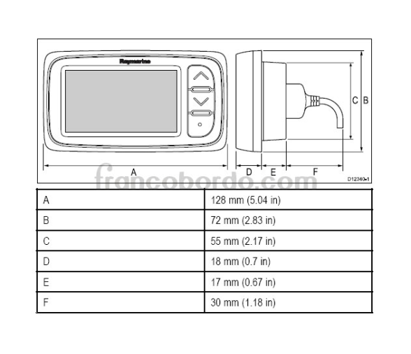 Raymarine Sistema de Corredera Display i40+Transductor ST69+Cable 14m