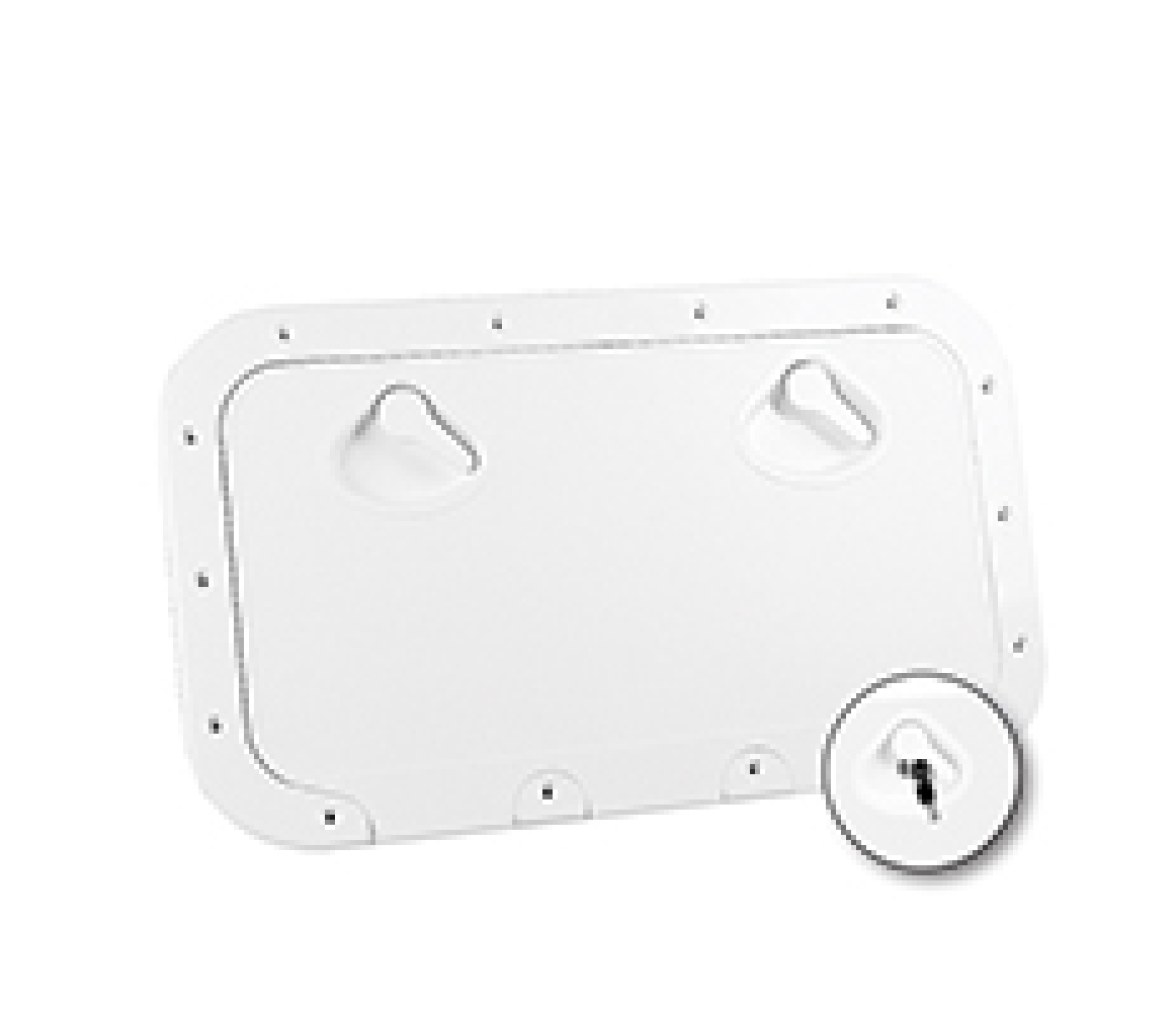 REGISTRO CLASSIC 355X600mm + CERRADURA SATINADO BLANCO