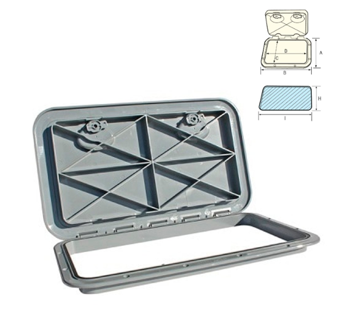Registro Classic Rectangular Gris 355x600mm