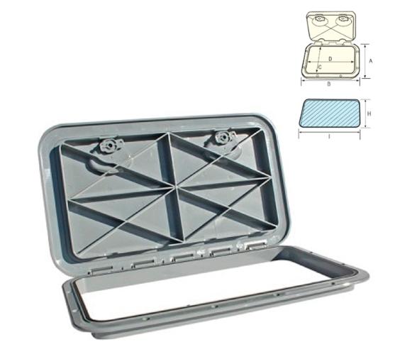 Registro Classic Rectangular Gris 355x600mm