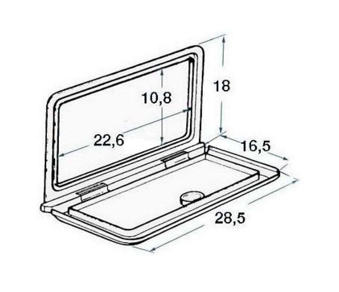 Registro con Cofre 285x180 mm