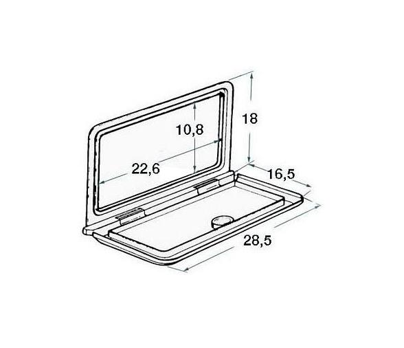 Registro con Cofre 285x180 mm