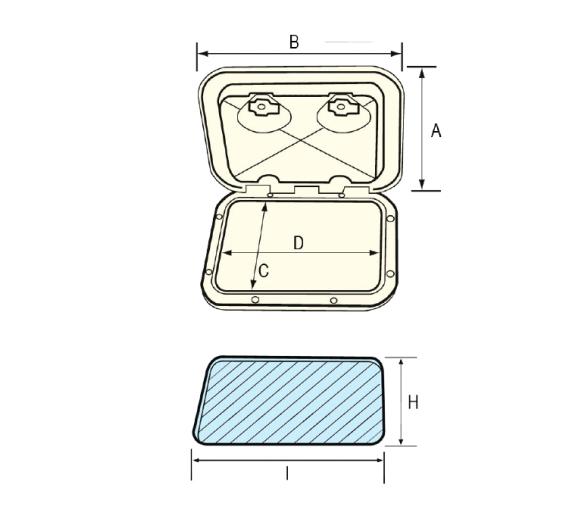 Registro Rectangular Top Line 315x440mm Nuova Rade