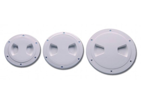 White Deck Plate with Rotating Closure Trem