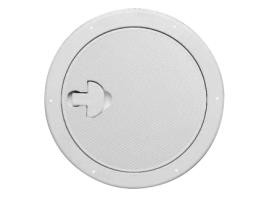 Register with closing by lever round