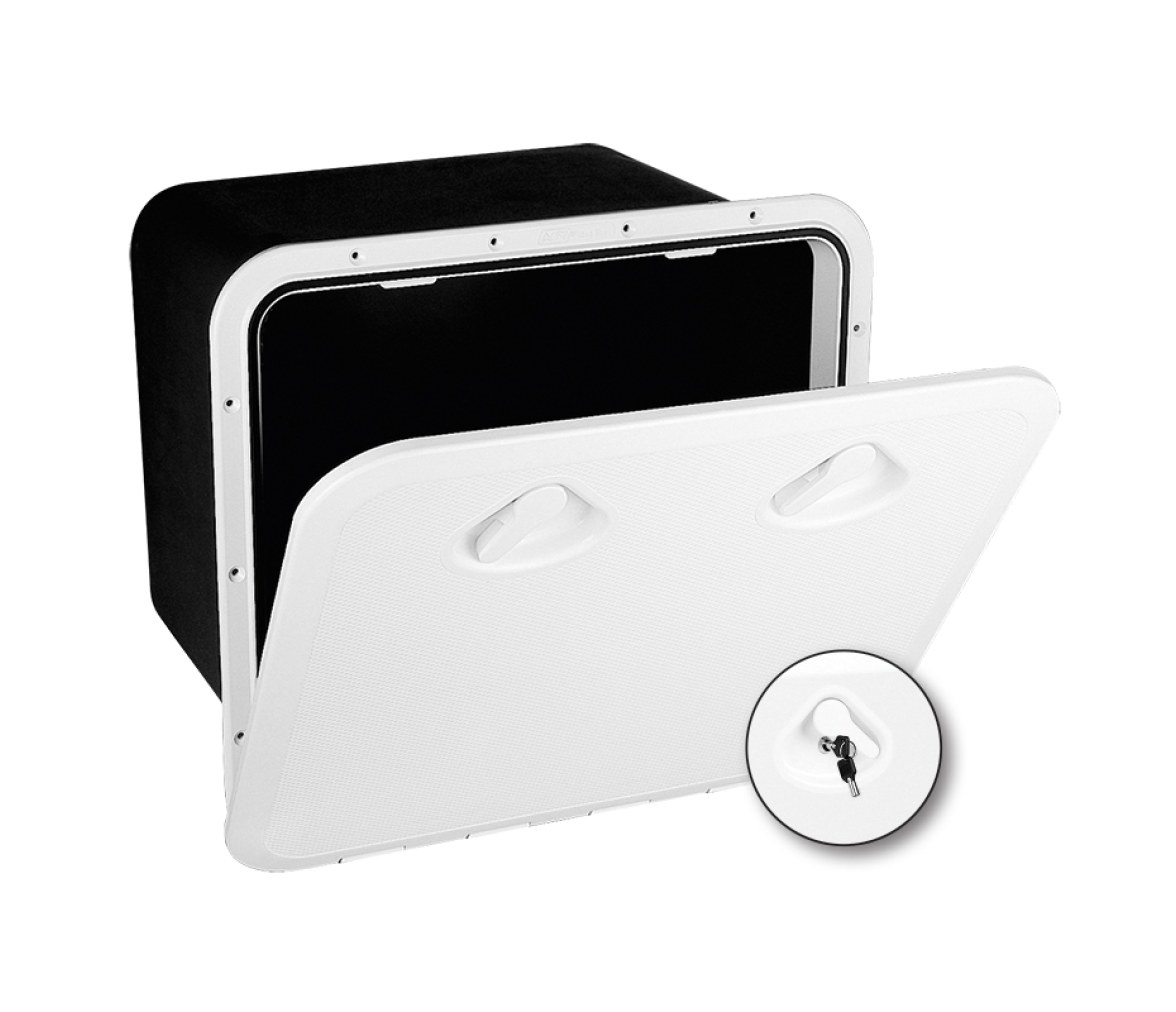 Registro TOP LINE 460x525mm + Cofre satinado, Negro