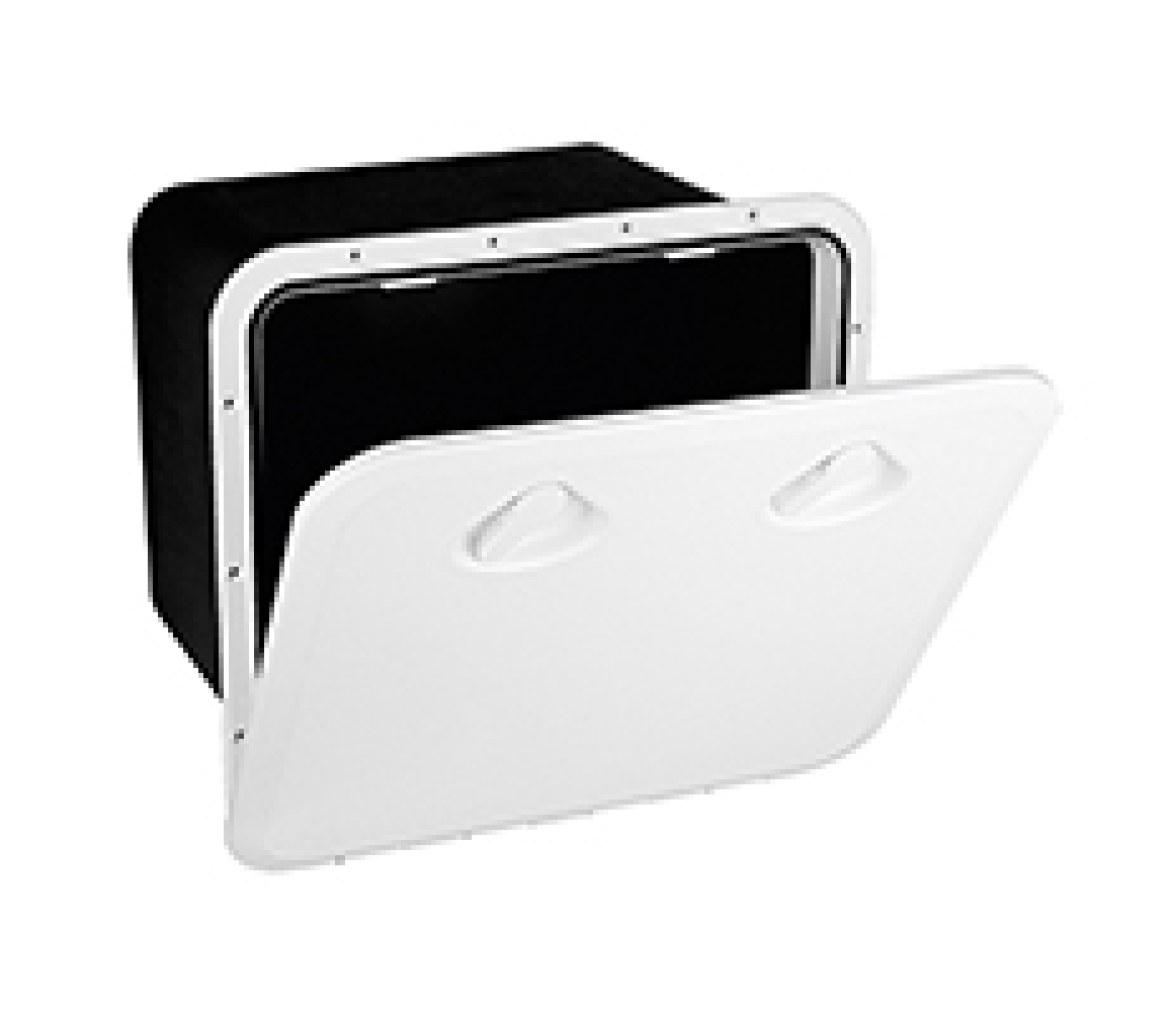 Registro TOP LINE 460x525mm + Cofre satinado, Negro