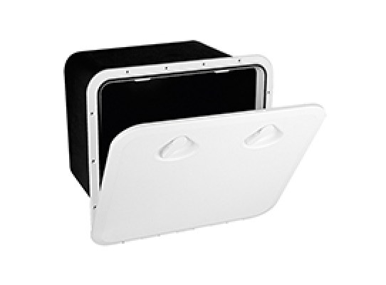 Registro TOP LINE 460x525mm + Cofre satinado, Negro