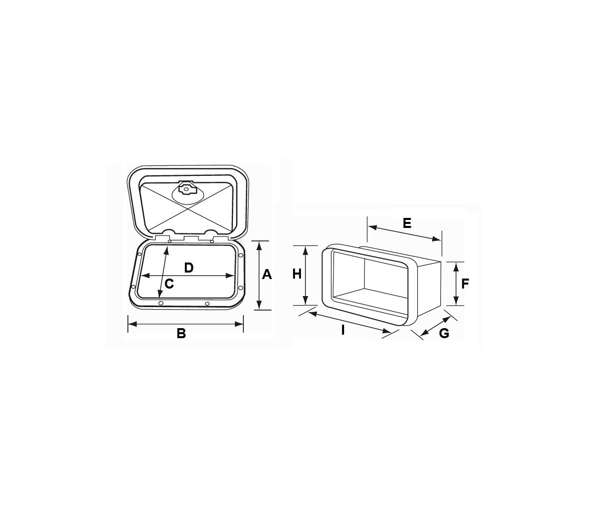 Registro Top Line con Cofre 243x607mm Nuova Rade