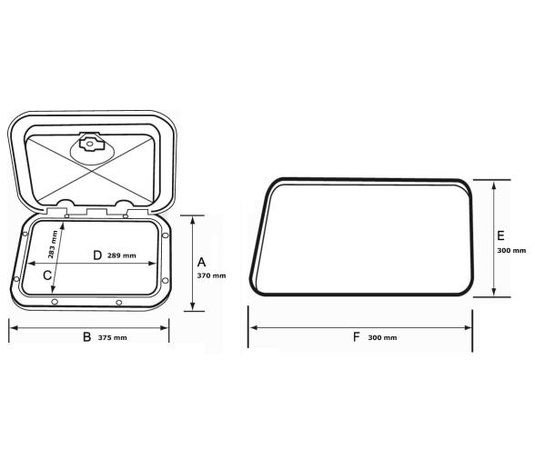 Registro Cuadrado Top Line 370x375mm Nuova Rade