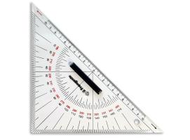 Regla Transportador Ángulos Triangular Bicolor 27cm