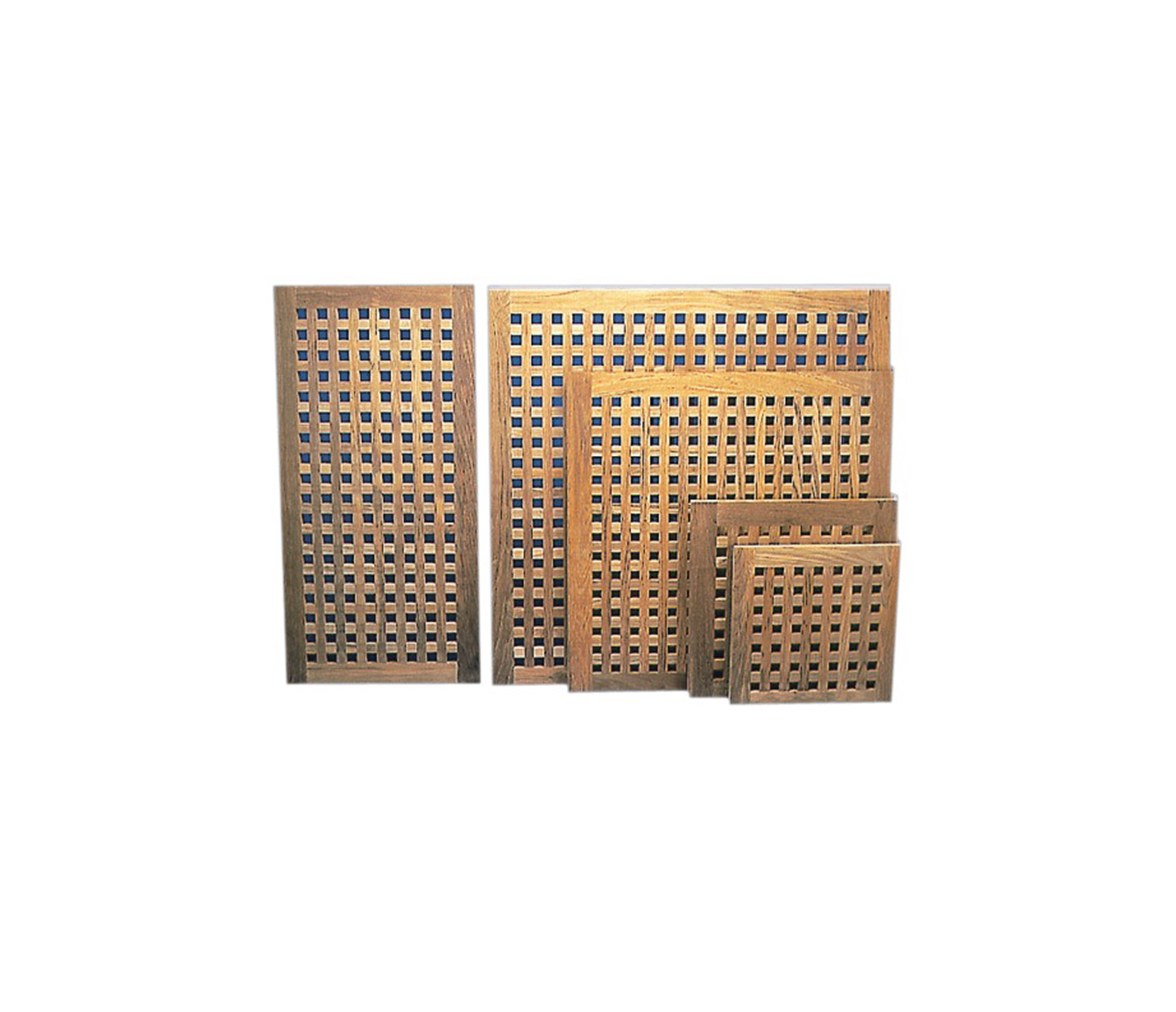 Rejilla para baño rectangular en teca