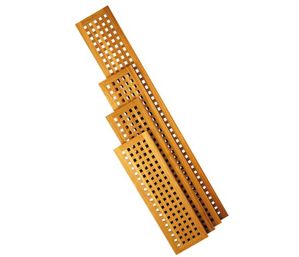 Rejilla para suelo en teca