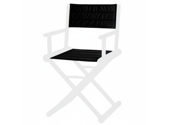 Repuesto Respaldo + Asiento Silla Director, Negra - Marine Business
