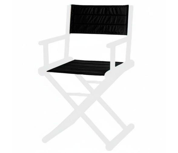 Repuesto Respaldo + Asiento Silla Director, Negra - Marine Business