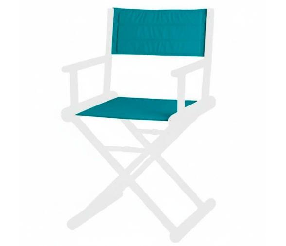 Repuesto Respaldo + Asiento Silla Director, Turquesa - Marine Business