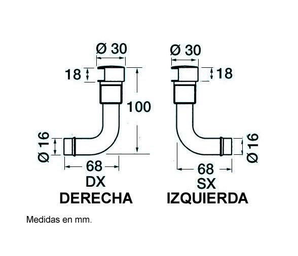Respiradero 90 Grados para Depositos Acero Inoxidable 16mm