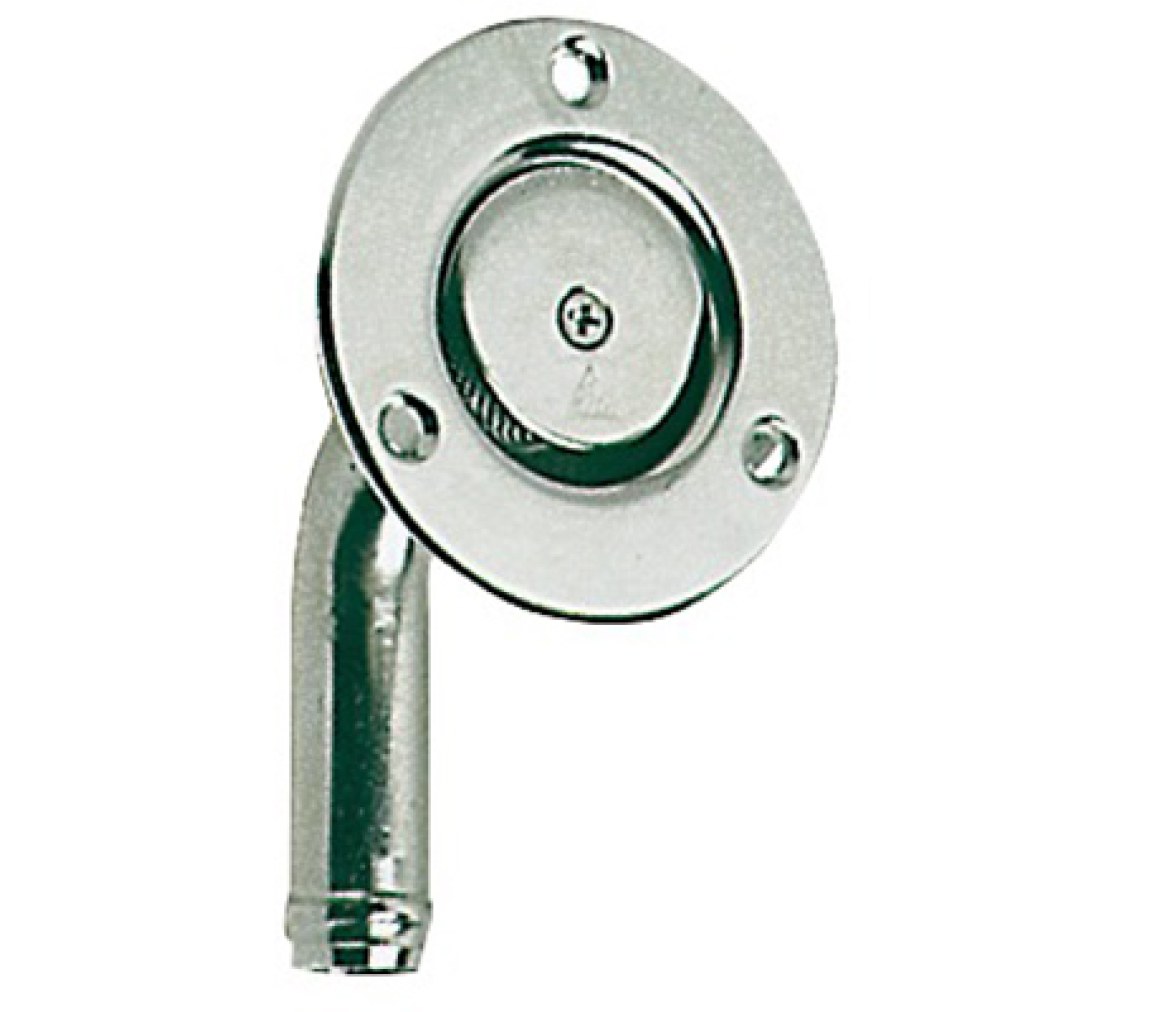Respiradero Combustible acero inox acodado con tornillos