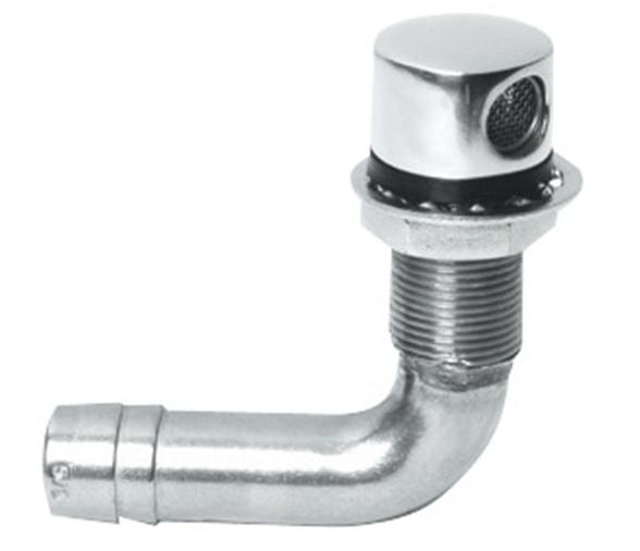 Respiradero Combustible acero inox angulo 90 grados 16 mm