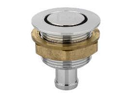 Fuel vent chromed brass straight 16 mm