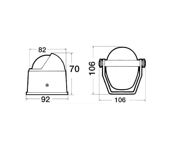 Riviera Compas BS1 con Soporte Blanco, Rosa Blanca