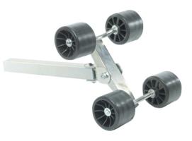 Rodillo 100 mm Oscilante remolque 4 ruedas inclinado