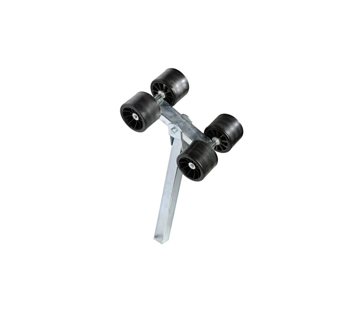 Swinging 100 mm Trailer Roller 4 wheels straight