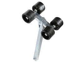 Rodillo 100 mm Oscilante remolque 4 ruedas recto