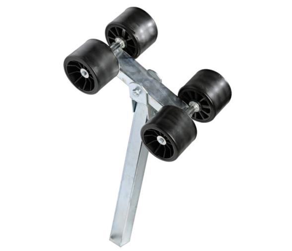 Rodillo 100 mm Oscilante remolque 4 ruedas recto