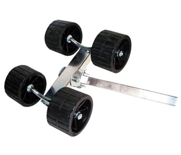 Rodillo 120 mm Oscilante remolque 4 ruedas inclinado