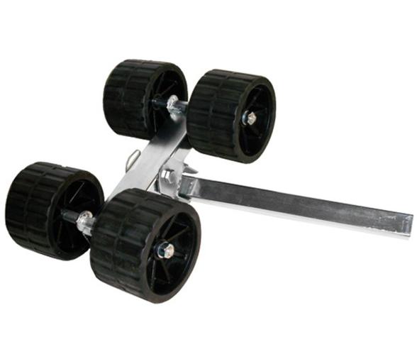 Rodillo 120 mm Oscilante remolque 4 ruedas recto