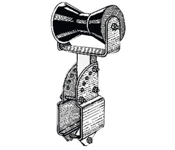 Rodillo central quilla con soporte ajustable corto
