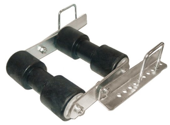 Brackets with large rear roller for keel doubles
