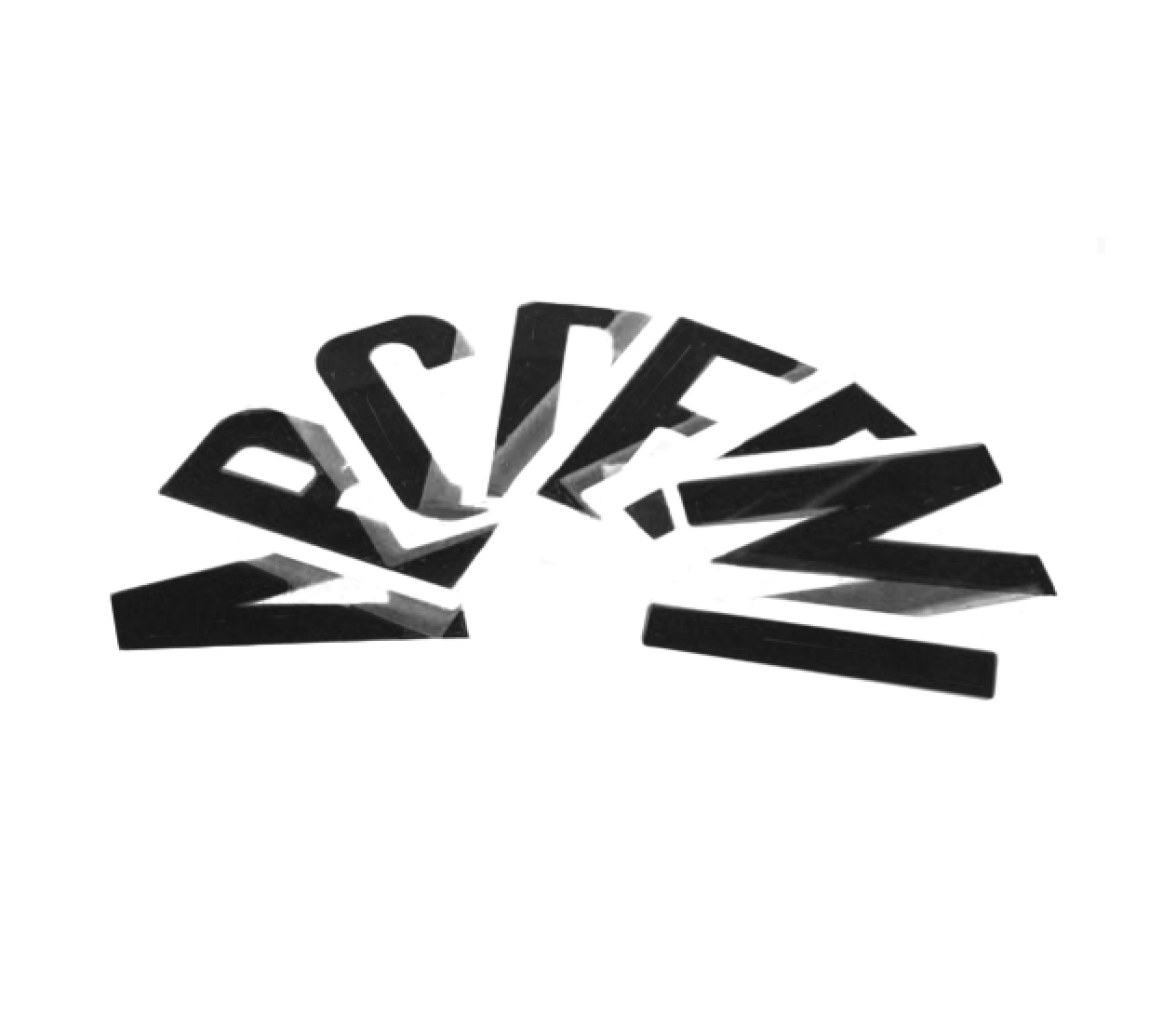 Rosh Letras y Numeros Adhesivos 10 CM