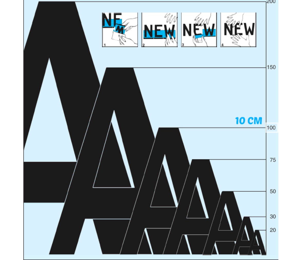 Rosh Letras y Numeros Adhesivos 10 CM