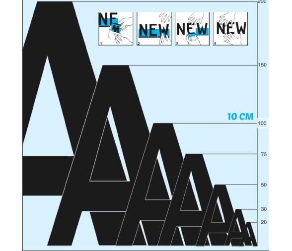 Rosh Letras y Numeros Adhesivos 10 CM