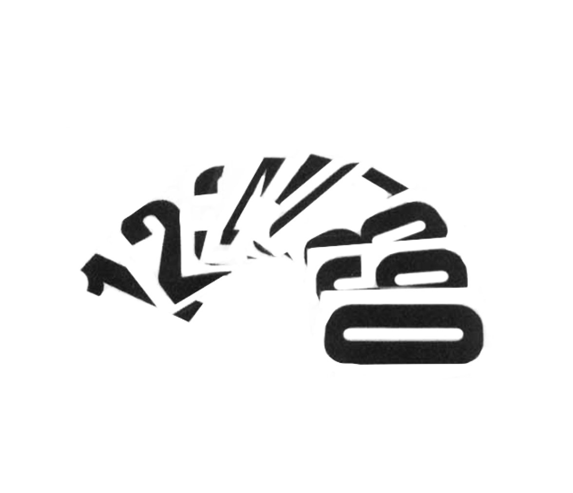 Rosh Letras y Numeros Adhesivos 15 CM