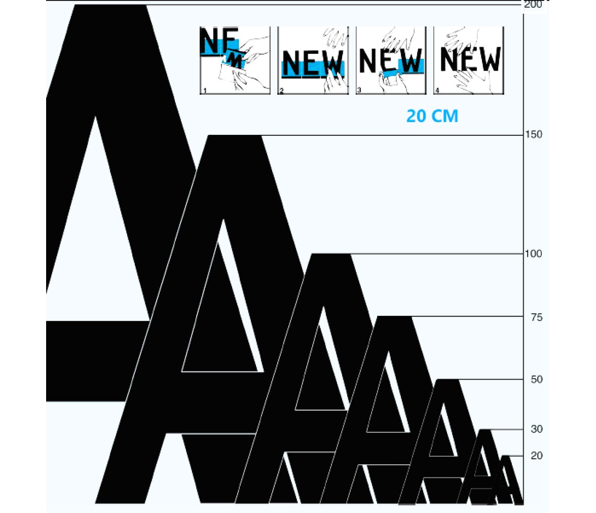 Rosh Letras y Numeros Adhesivos 20 CM
