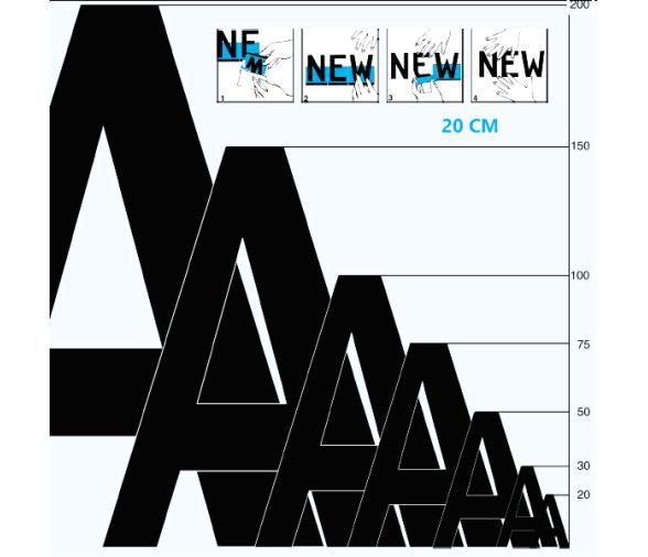 Rosh Letras y Numeros Adhesivos 20 CM