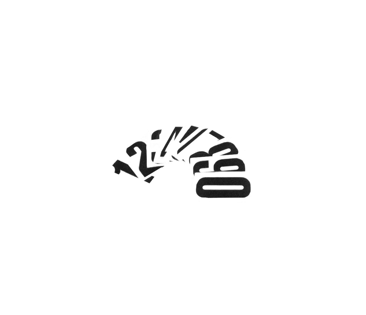 Rosh Letras y Numeros Adhesivos para Neumaticas 10 CM