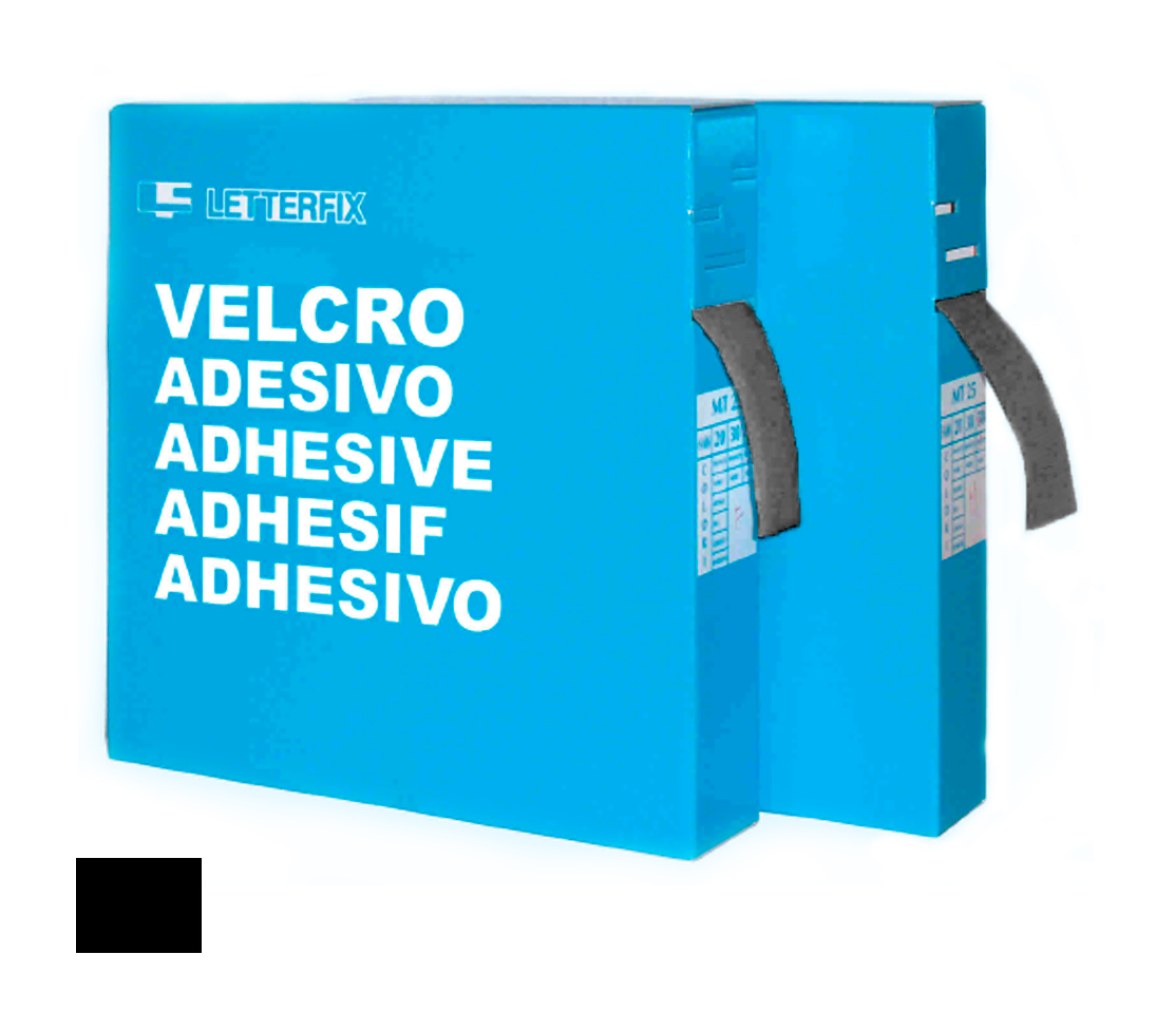 Rosh Tira de Velcro Macho Negro