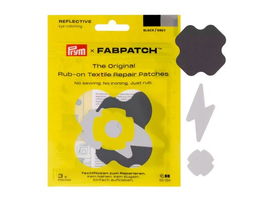 Rub-on Patch Reflective negro/gris