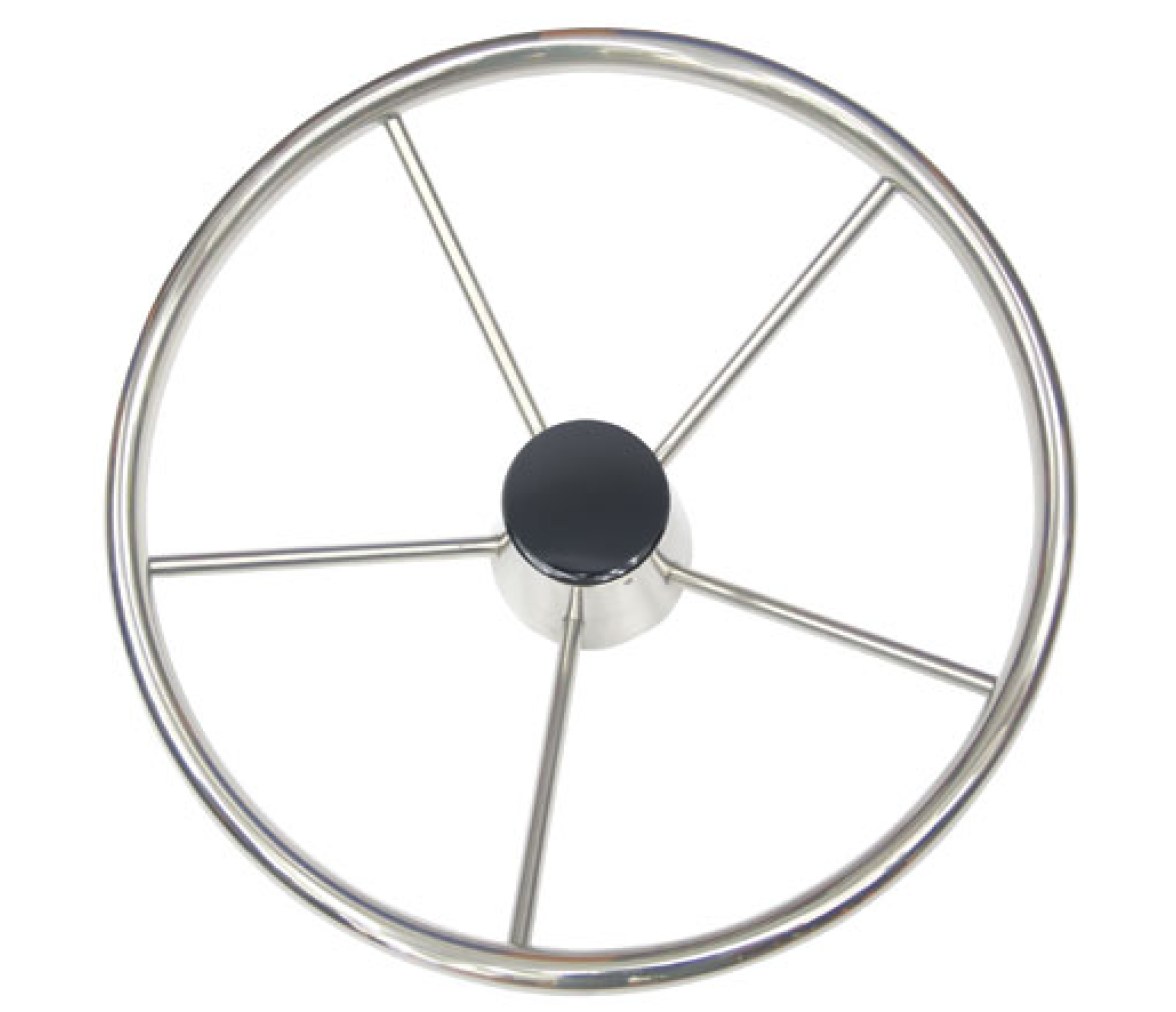 Rueda de Timon Diametro 390mm Inox